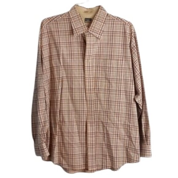 Haggar Other - Haggar XL Plaid Long Sleeve Button Front Shirt Mens